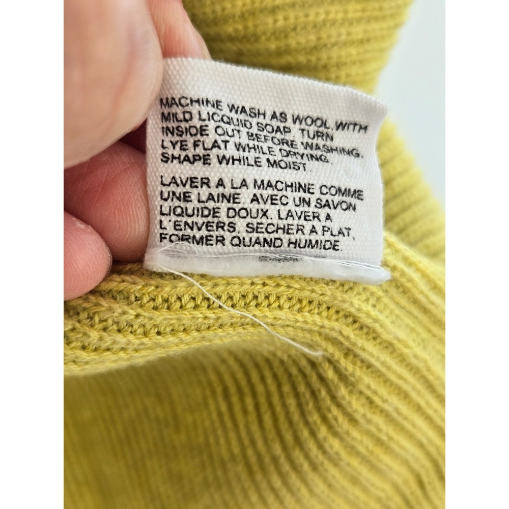 Mansted Sweater Cardigan Knit Button Up Mustard Yellow Old Money Quiet Luxury - Picture 9 of 16